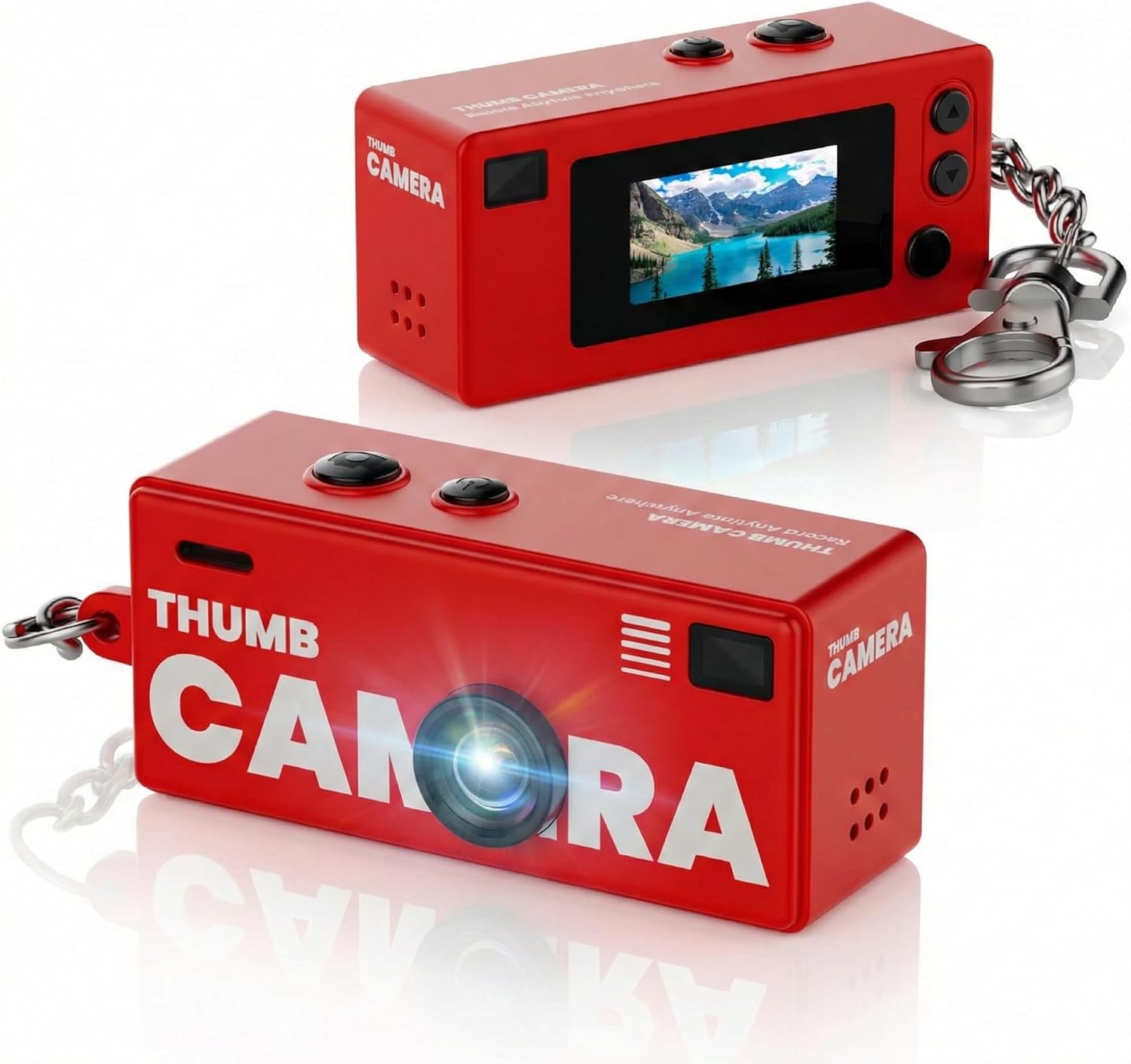 Mini Digital Camera Keychain - 1080P Retro Video Recorder with 0.96" LCD Screen, 130° Wide Angle Lens, Y2K Style Bag Charm Camera for Teens and Adult, Birthday Gift (Yellow)