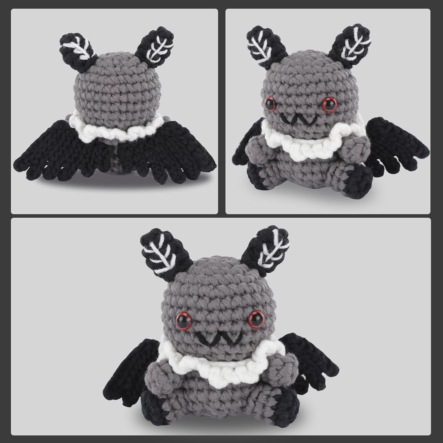 CrochetBox Mothman Crochet Kit for Beginners, Easy Craft for Adults image 2