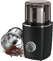 Vista 1 de Molinillo de café de hoja manos libres, molinillo de café inalámbrico con molienda ajustable 5-30S, seguridad de triple bloqueo y batería recargable