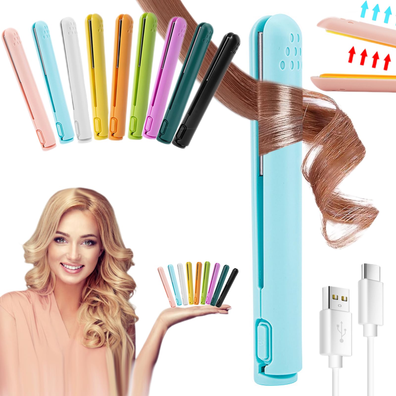 Amazon.com : LPFKYT Mini Dual-Purpose Curling Iron, 2024 New