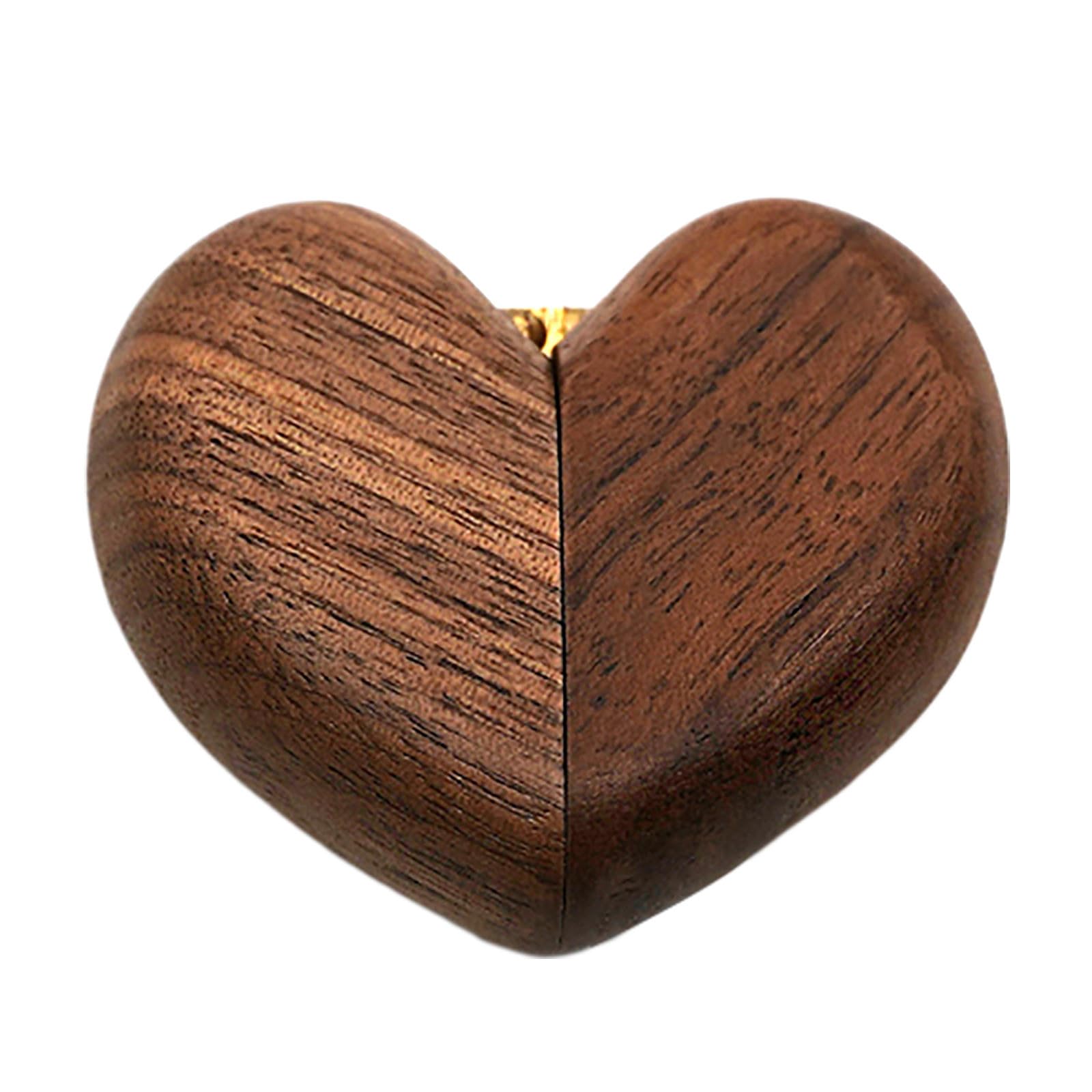 Écrin de bois en forme de cœur aux conceptions délicates pour bijoux de luxe - 5