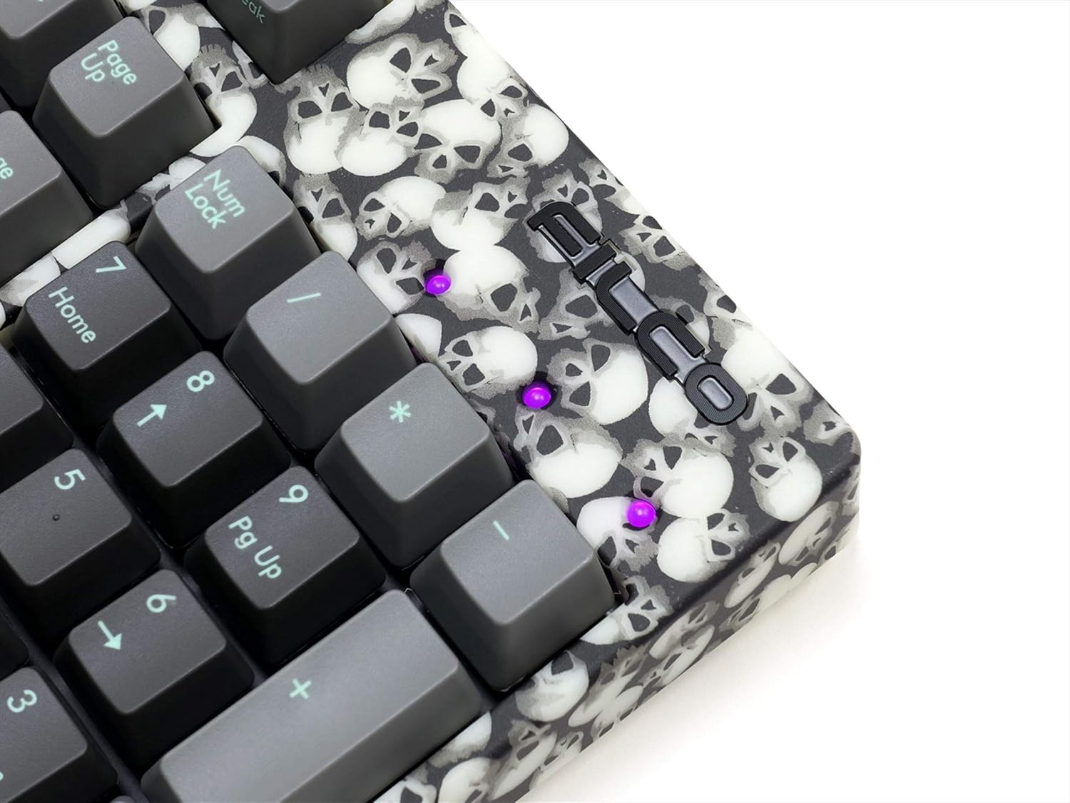 Close-up of keyboard LED indicators