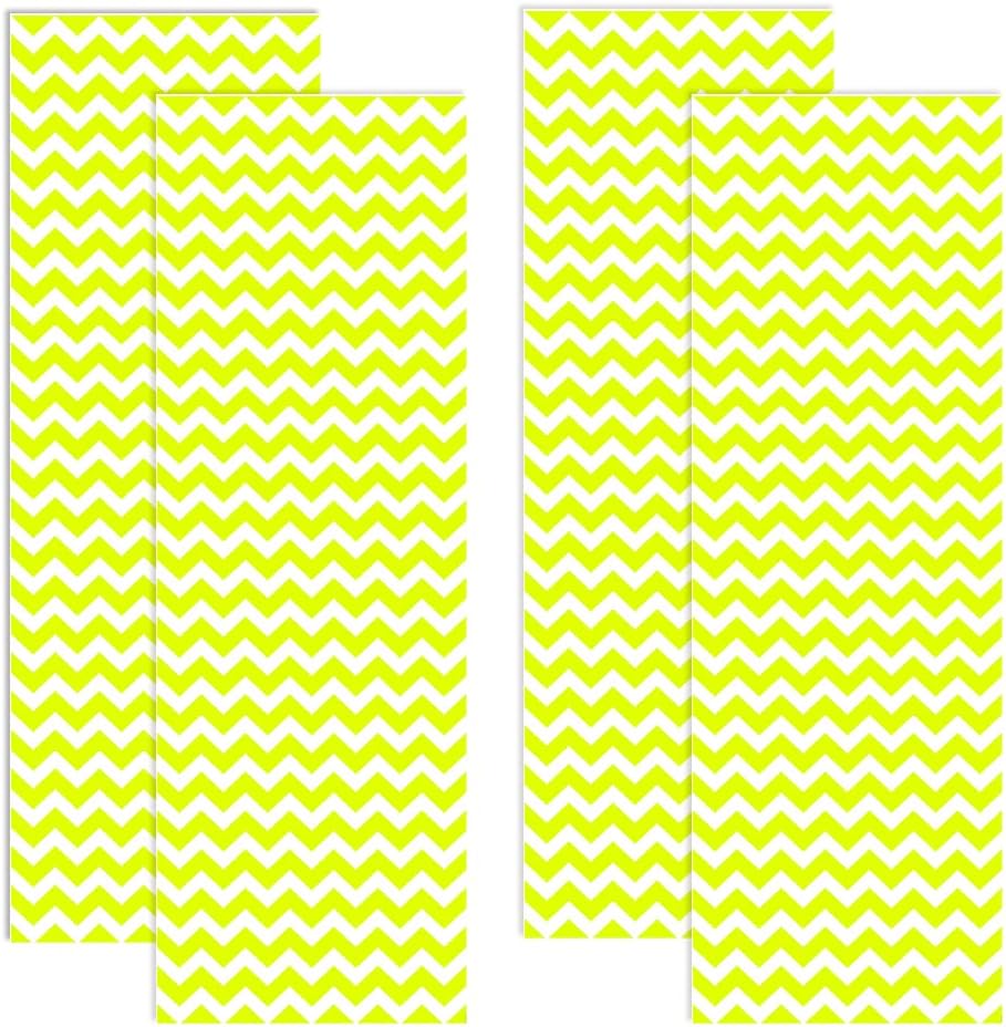 Back to School Magnetic Locker Wallpaper - Chevron (Chartreuse)