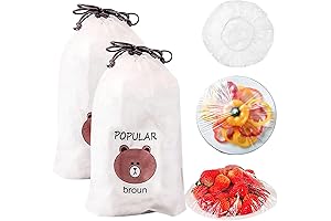 Premium 200Pcs Thicker Fresh Keeping Bags: Reusable, Elastic, Food Storage Covers