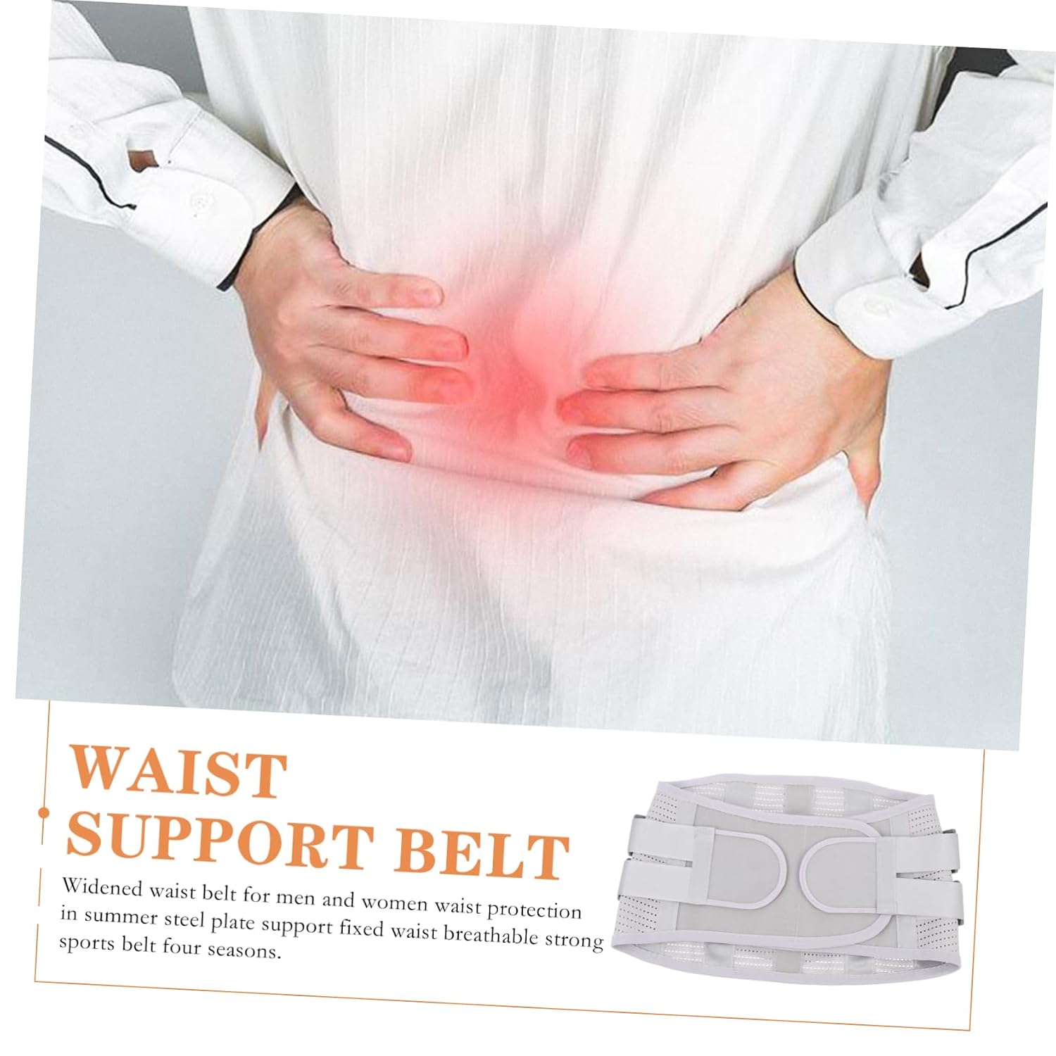Waist Support Band Lumbar Support Brace Back Brace Lower Back Brace Band Exercise Belt for Posture Correcti