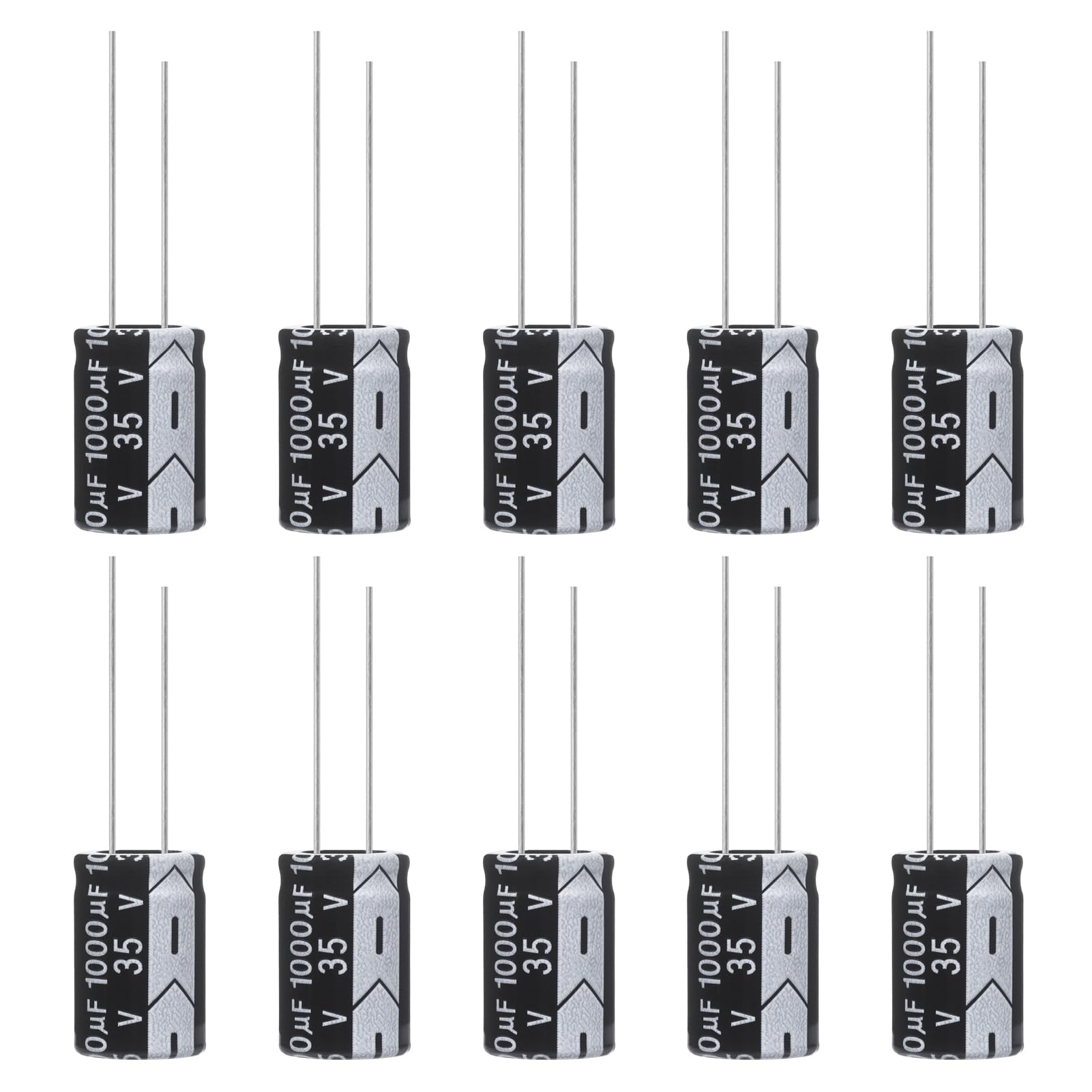 Condensadores Electroliticos 1000uF 35V 13x20MM Aluminio 105°C Paquete de 15 Piezas