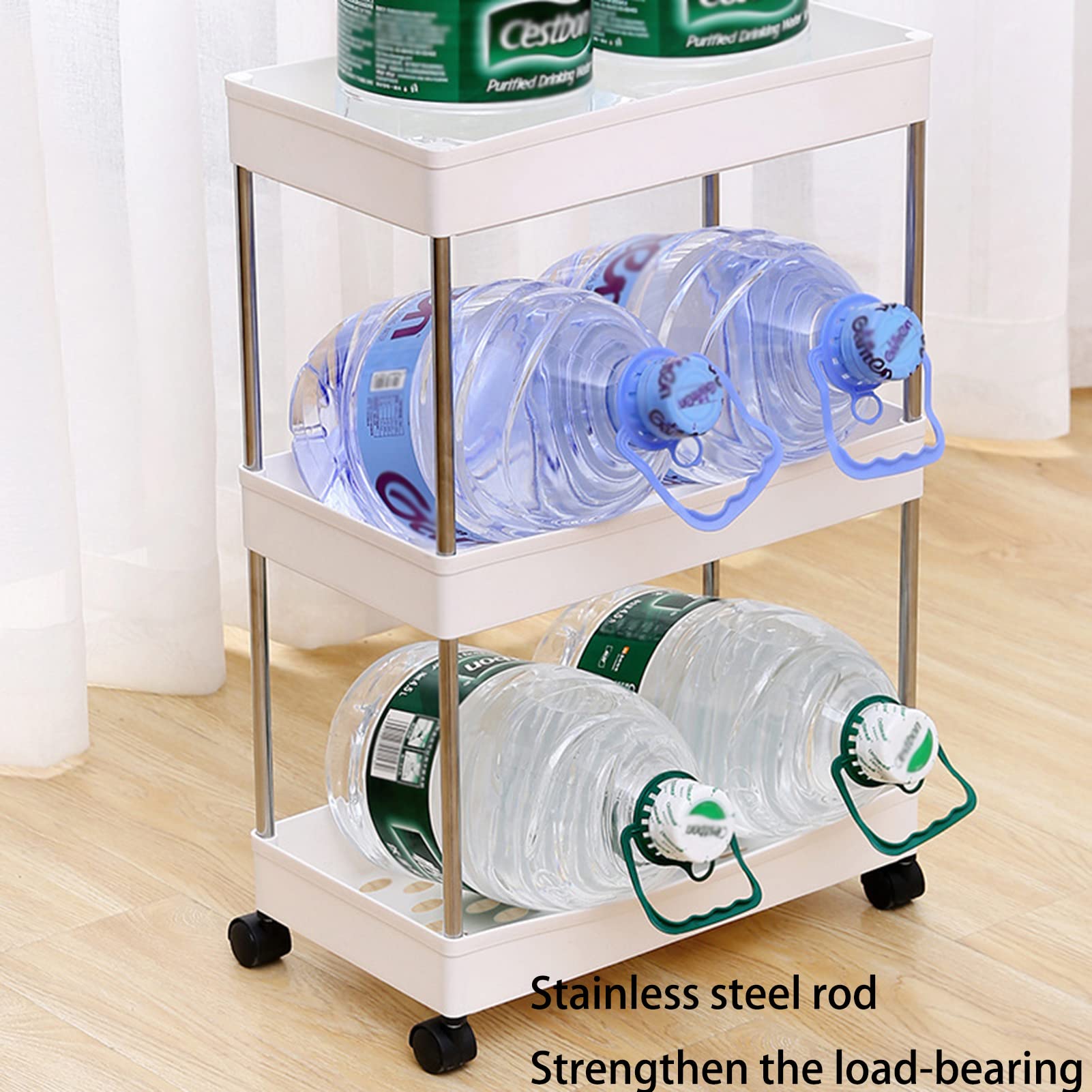 Chariot De Rangement à 5 Niveaux, Desserte à Roulettes Chariot à Roulettes Avec Roues