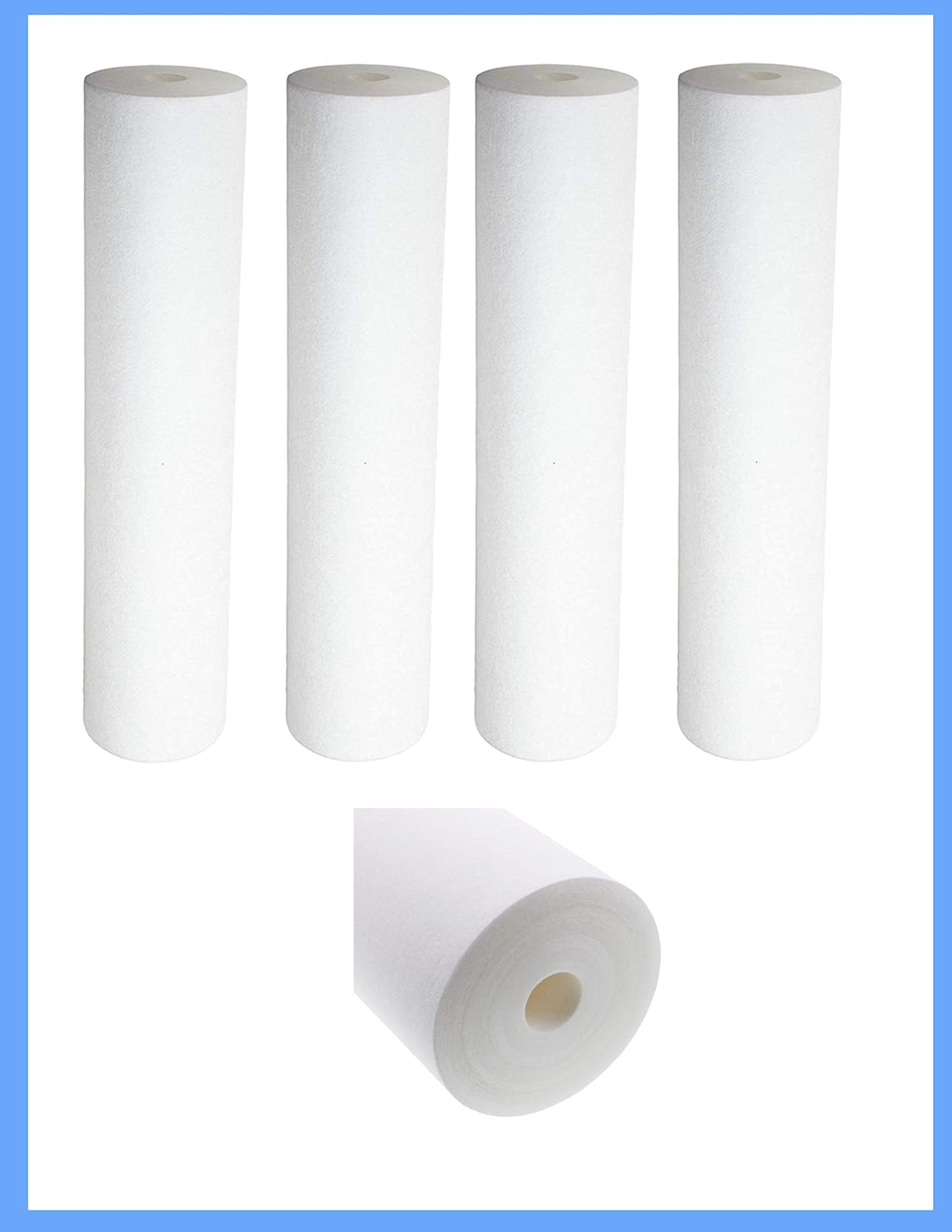 CFS – 4 Pack Sediment Water Filter Cartridges Compatible with PX05 Models – Removes Bad Taste and Odor – Whole House Replacement Filter Cartridge – 5 Micron – 9-7/8" Filter Cartridge