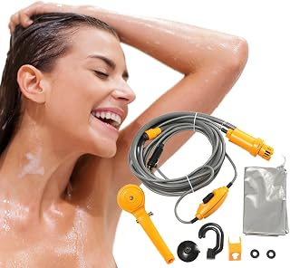 Portable Camping Shower - 12V Portable Shower Head Camping Pump, Outdoor Showers, RV Car Travel Accessories Garden Watering | utomhusduschar, tillbehör för husbil bilsresor trädgårdsbevattning