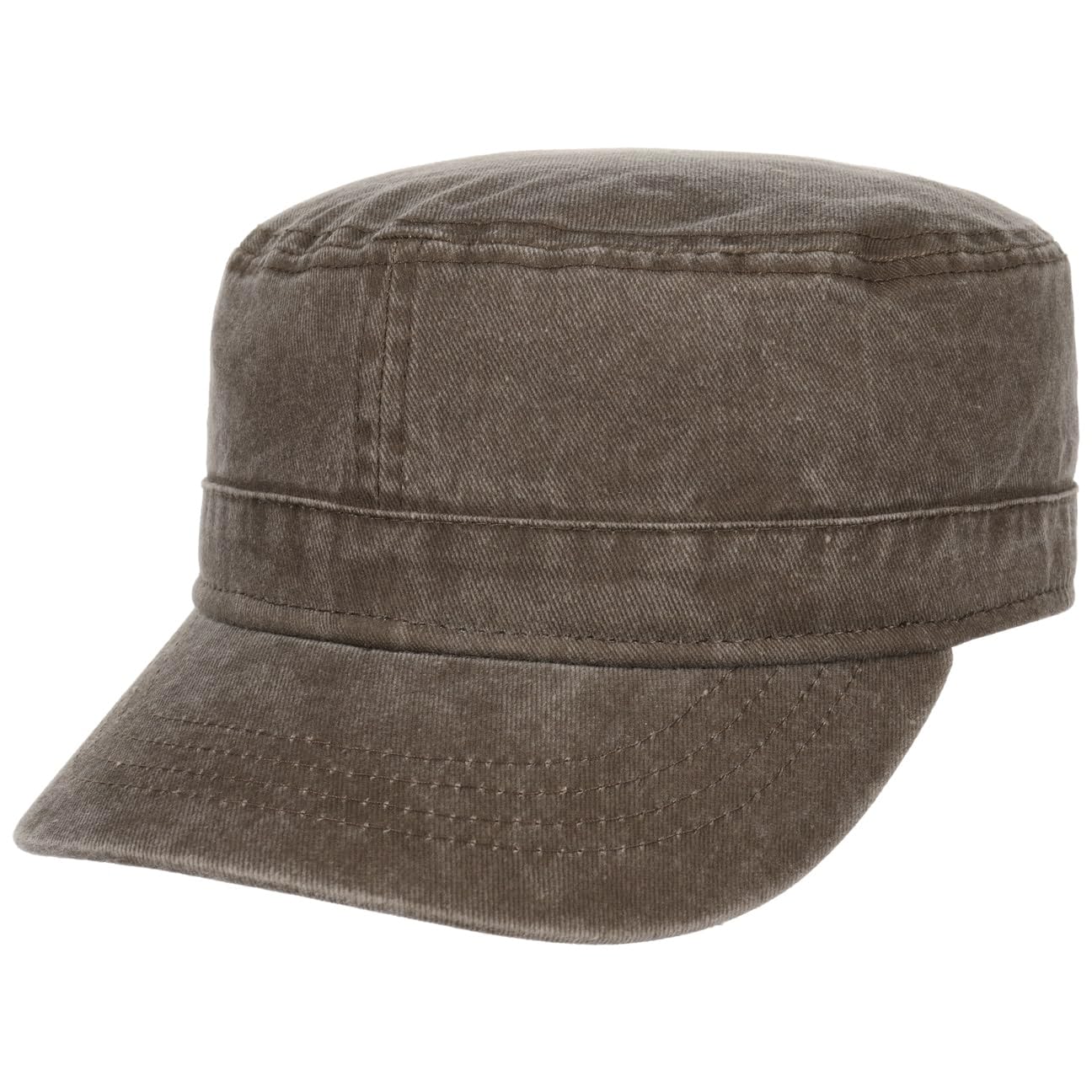 Lipodo Washed Cotton Army Cap Urban Unisex Summer Dark Brown