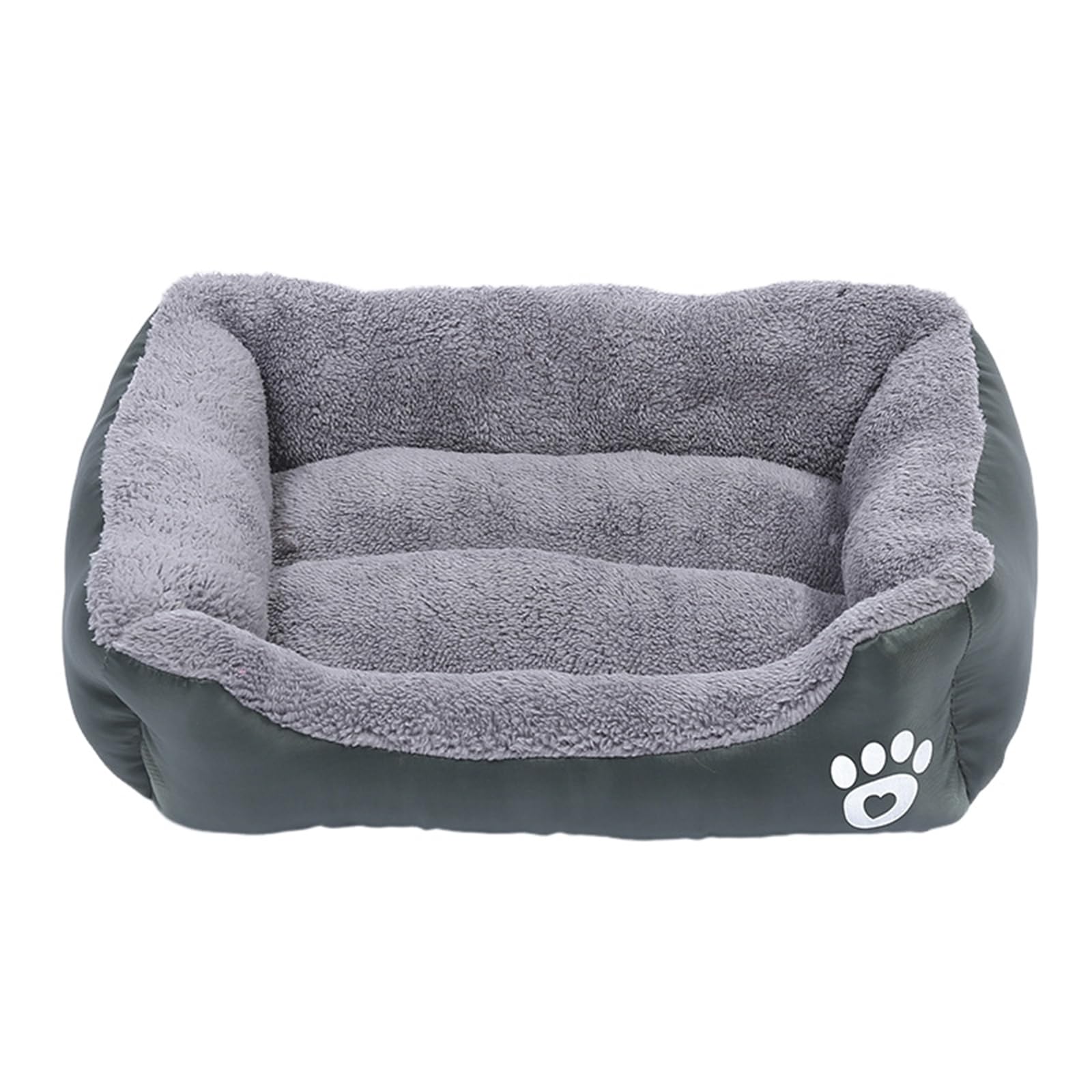 Mateju Plush Pet Bed Rectangle, Comfortable Fluffy Pet Cushion Warm Thick Warm Soft Plush Dog Cat Bed for Indoor Calming Puppy Kitten Petbed, for Small Medium (Dark green,54x42x11cm) โ image 1