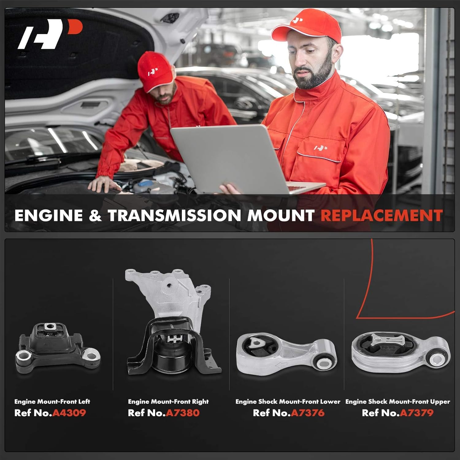 A-Premium 4PCS Engine Motor Mount and Torque Strut Mount Kit Compatible with Nissan Juke 2011 2012 2013 2014 2015 1.6L, FWD, Automatic CVT Transmission Only, Replace# 112209SH0A, 11220ZG90A