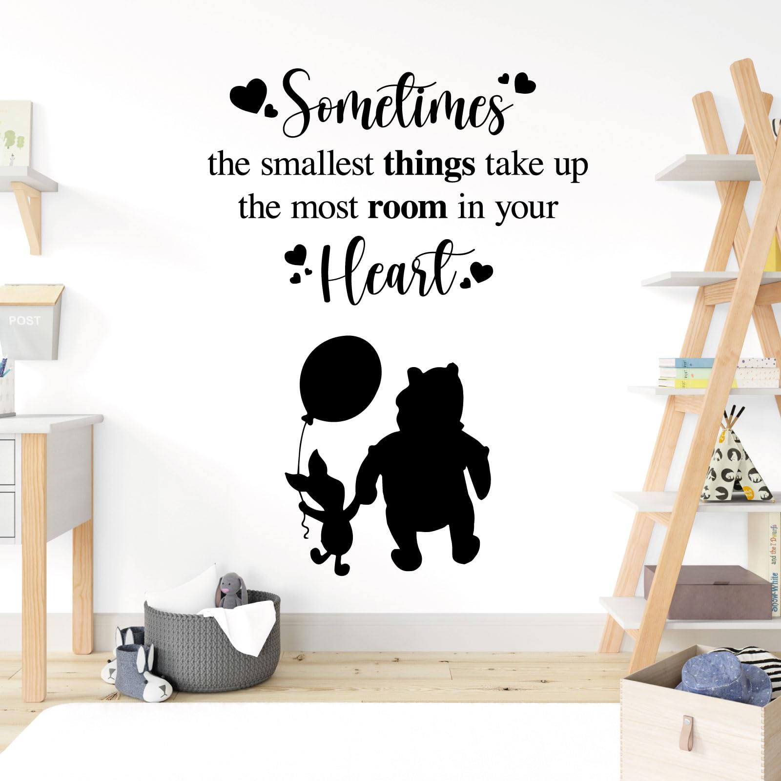 Sometimes the Smallest Things Take the Most Room in Your Heart - Movie Book Quote Wall Sticker [XLarge] [Black]