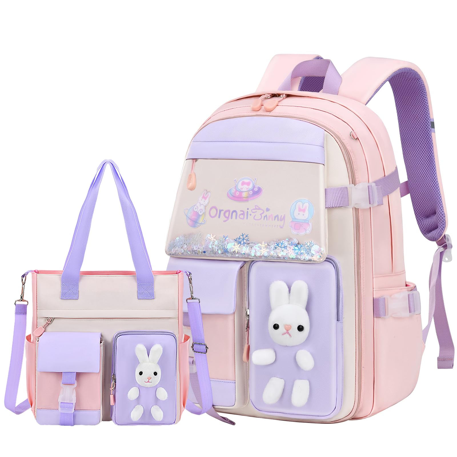 Mädchen Rucksack Set (3-teilig) – Wasserabweisend, Mit Lunchbox & Federmäppchen, 40,6 Cm