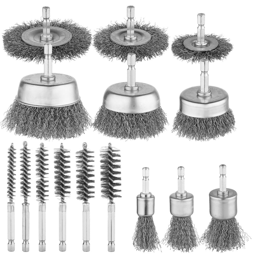Eliminar óxido rebelde es fácil con este kit de cepillo de rueda de alambre de acero al carbono