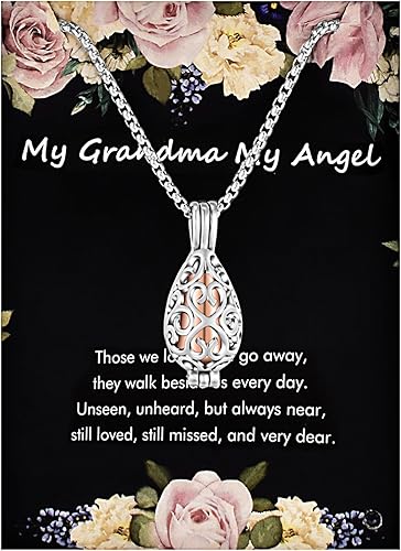 XIUDA Collar de urna personalizado para cenizas humanas, collar de cenizas de flor de loto con mini urna de recuerdo, joyería de cremación