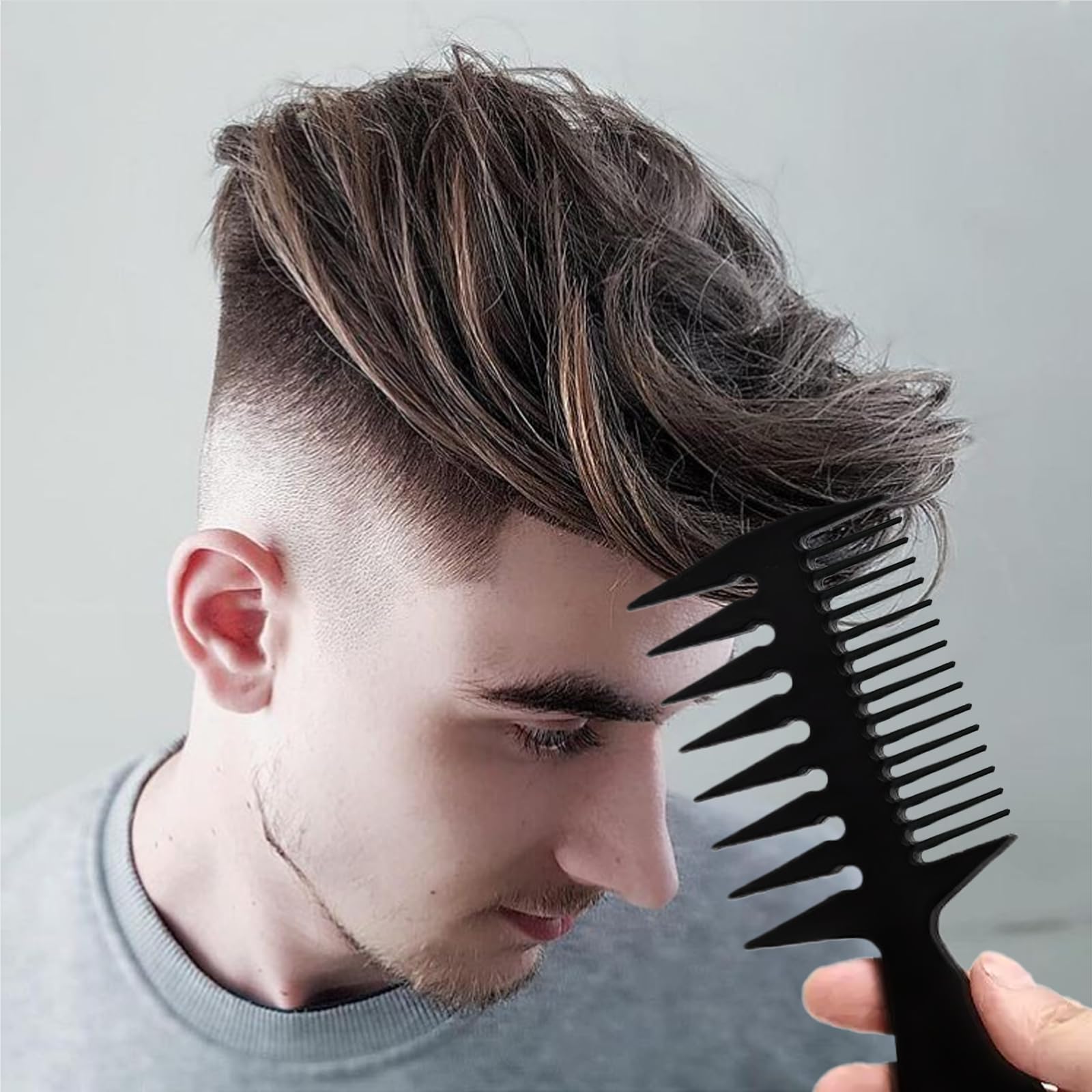 Polvo de textura para el cabello, 1.05 oz (30 g) Polvo de peinado de volumen instantáneo para hombres y mujeres, producto de peinado no graso para todos los peinados, peine de peinado con 4