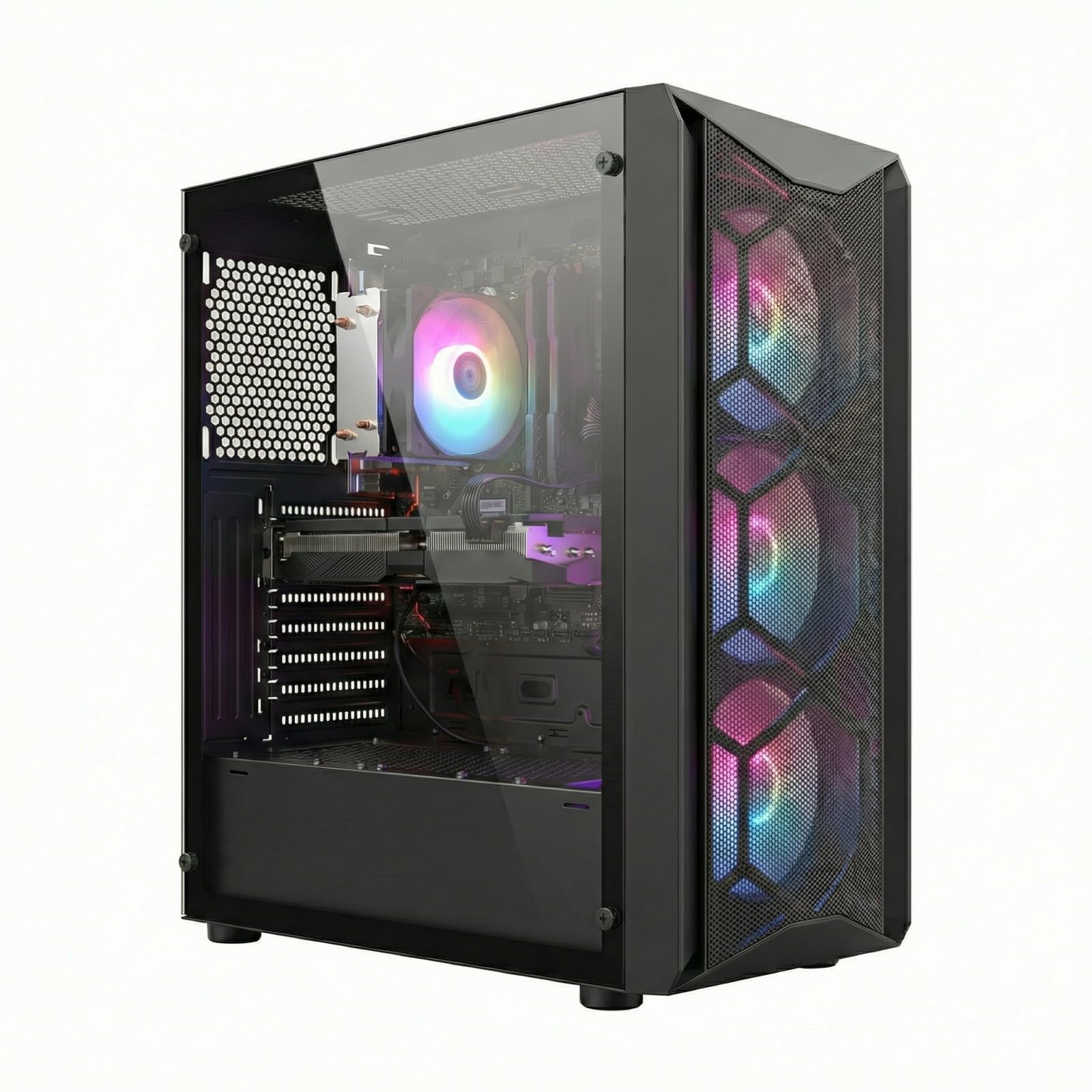 STGsivir PC Gaming, Ordenador de Sobremesa Gaming, Ryzen 5 5500 hasta 4.2 GHz, Nvidia RTX 3060 12GB GDDR6, 16GB DDR4 RAM, 512GB SSD, WiFi 6, BT 5.0, Windows11 Pro