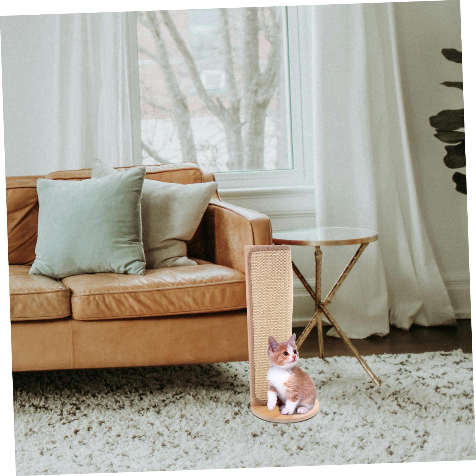 TOYANDONA Katzenkratzschutz aus Natürlichem Sisal für Sofa und Wandecke Minimalistisches Eck Kratzbrett zum Krallen Schärfen und Möbelschutz im Home Decor
