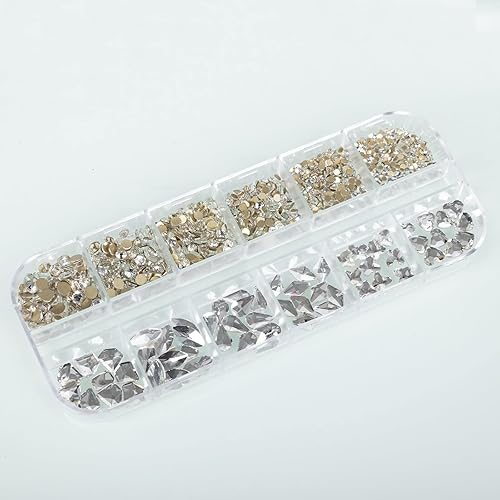 Miniatura 7 de MAEXUS - Juego de 5280 diamantes de imitación para arte de uñas kit de diamantes de imitación de parte trasera plana con lápiz recogedorpinza para