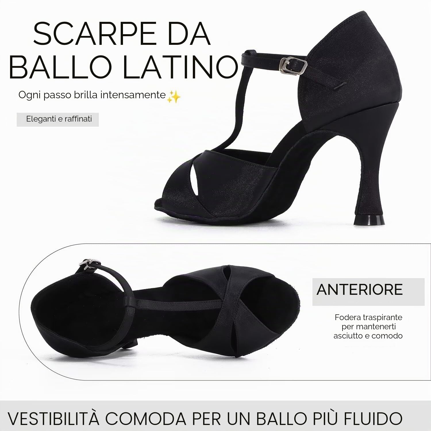 Scarpe da Ballo Donna Salsa Latina Performance Scarpe da Ballo Scarpe da Ballo Latino da Donna Scarpe da Ballo Professionali