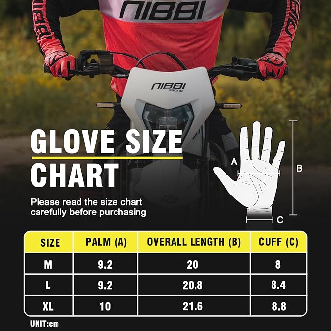 Guantes para Motocross y Off-Road Nibbi X-Large Rojo miniatura 5