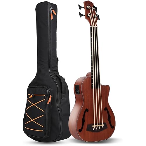 Batking fretless ubass,30 inch baritone electric ukulele bass,Electric Acoustic Bass Ukulele Wtih Gig Bag