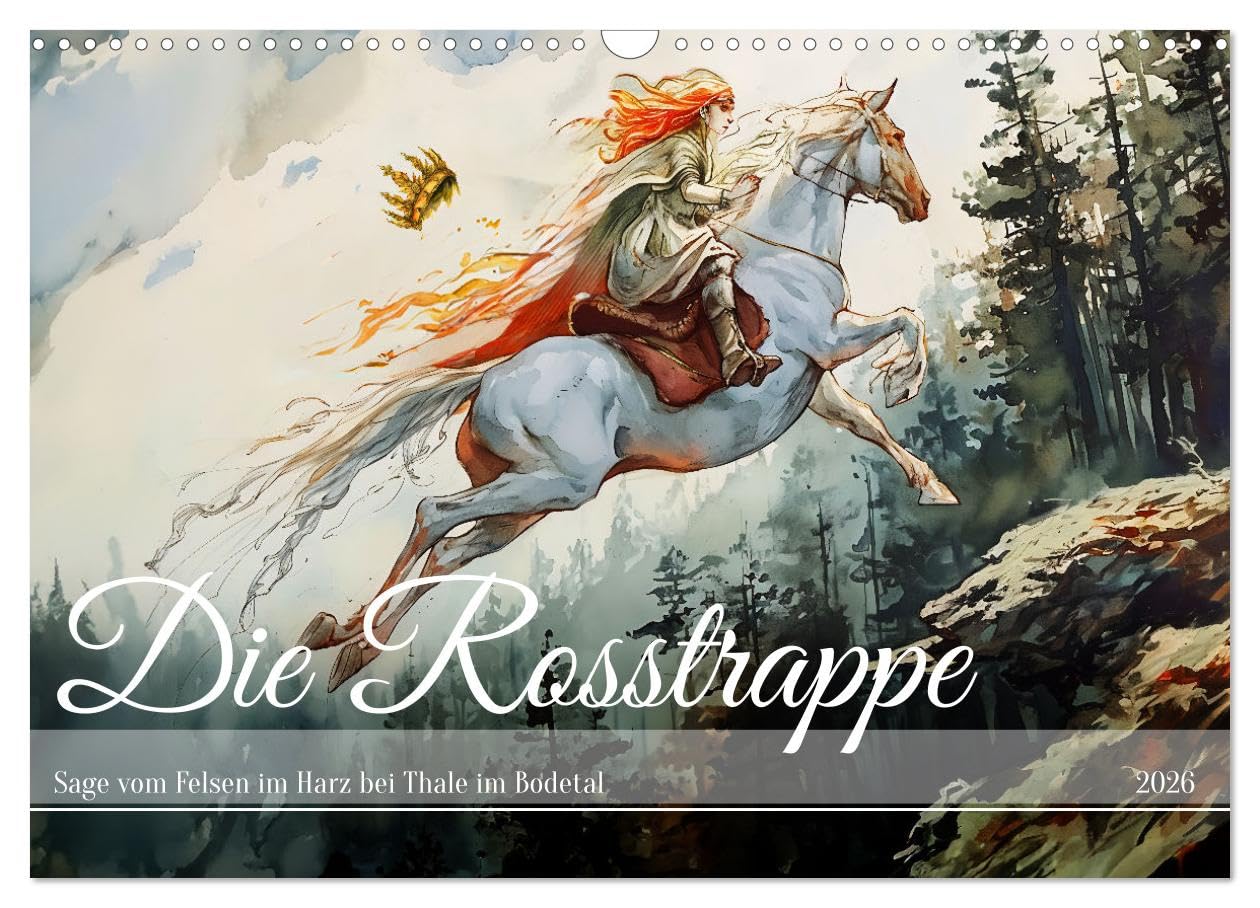 The Rosstrappe - legend of the rock in the Harz Mountains near Thale in the Bode Valley UK-Version (Wall Calendar 2026 DIN A3 Landscape), CALVENDO 12 Month Wall Calendar โ image 1