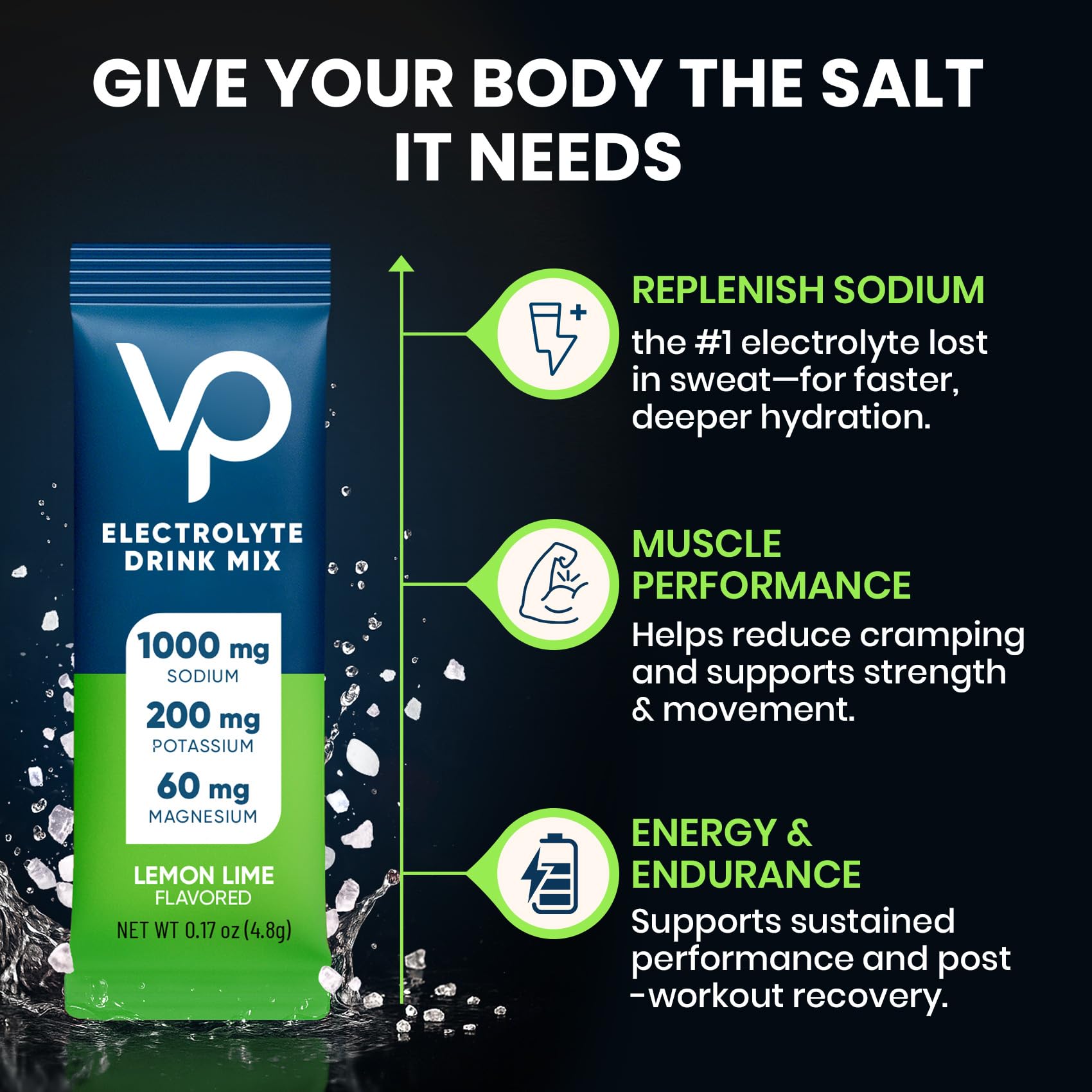 Venture Pal High Sodium Sugar-Free Electrolytes Powder Packets, 30 Sticks — Amazon image 5