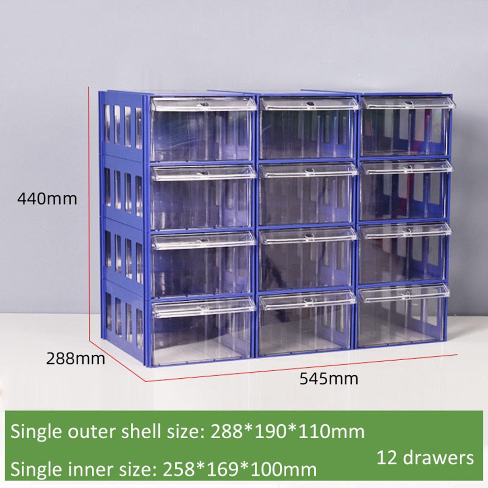 Organizador de Cajones Apilables ,Cuentas de Hardware Álbum de Recortes Manualidades Tuercas Pernos Caja de herramientas Cajones de almacenamiento Gabinete ,Caja de Componentes Modular para Garaje