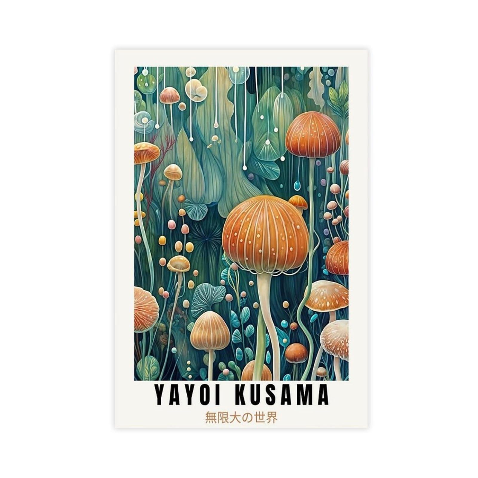 Qgvbgf Yayoi Kusama Print Canvas Poster Bedroom Decor Landscape Office Room Decor Gift 16X24inch(40X60cm)