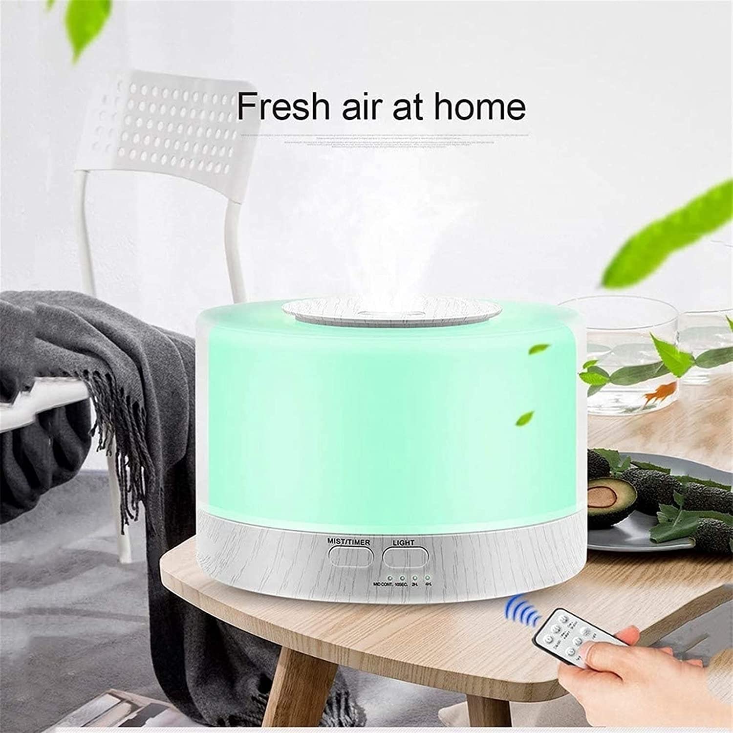Difusores for aceites Esenciales Difusores de ultrasonidos Difusores de aromaterapia Aroma Humidificador de Niebla Fresca con Temporizador 700 ml