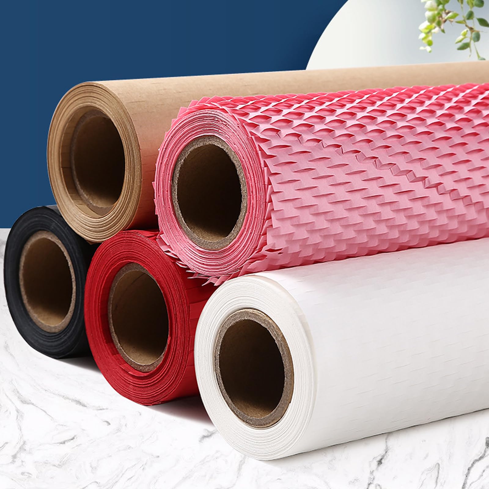 Rollo De Papel De Embalaje De Nido De Abeja, Papel De Embalaje De Nido De Abeja Sostenible, Ancho 50 Cm, Rollo De Papel De Burbujas Marrón, Papel De Burbujas Para Mudanzas Y Embalaje De Objetos