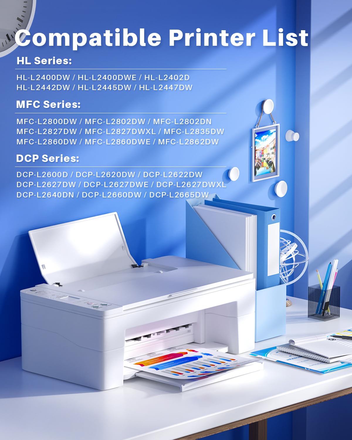 INK4U DR2510 Tamburo (Confezione da 2, Totale 30.000 Pagine) Compatibili per Brother DR 2510 Tamburo per DCP-L2627DW HL-L2400DWE DCP-L2620DW MFC-L2860DW DCP-L2660DW MFC-L2860DWE DCP-L2627DWE