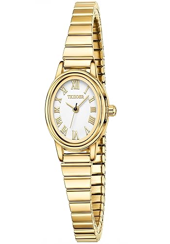 Small Gold Watches for Women, Easy to Read Dial Ladies