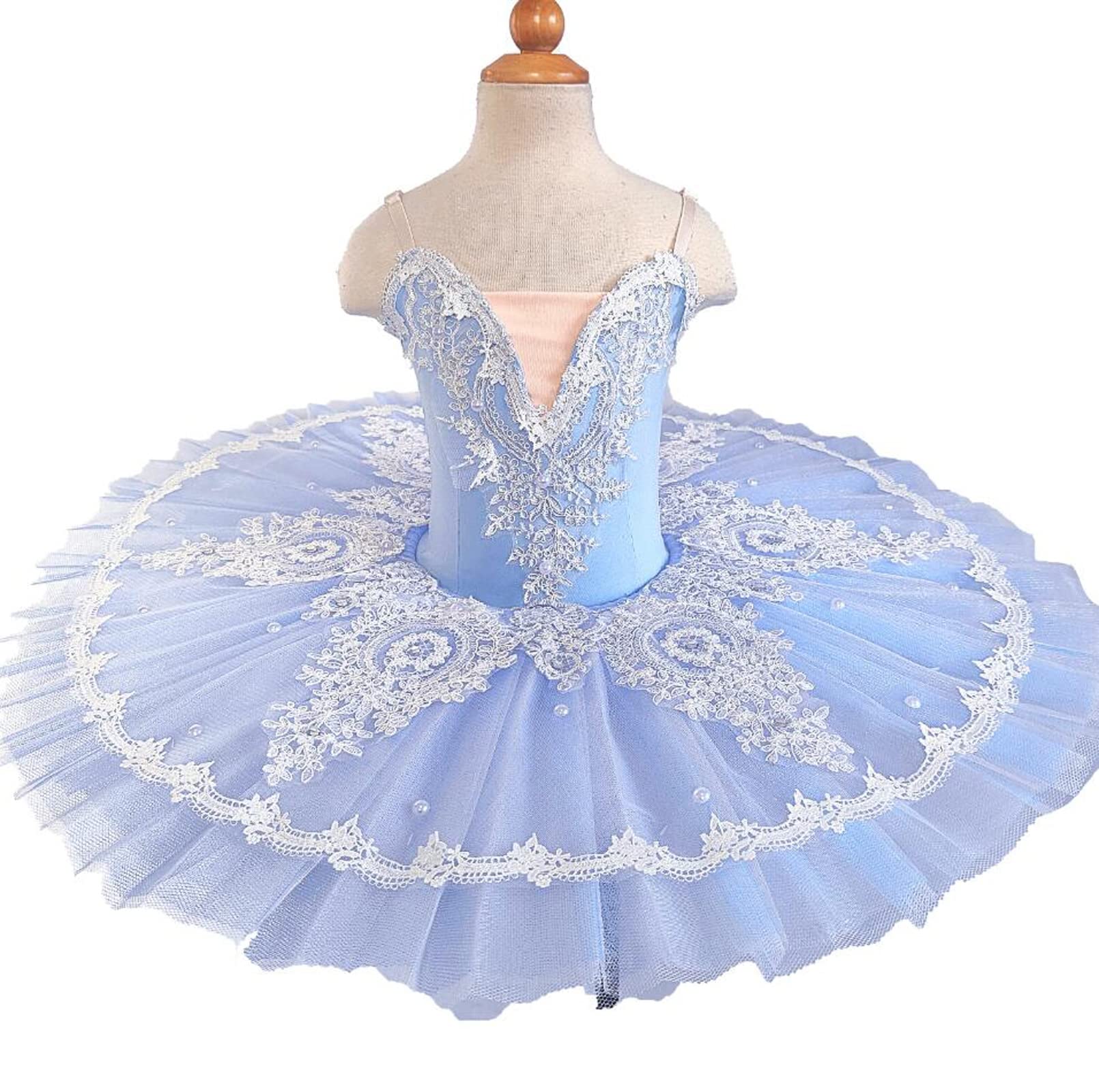 Gonna tutù da Balletto per Bambina Costume da Ballo per Bambina Il Lago dei Cigni Costumi di Danza del Ventre Abiti da Festa per Spettacoli Teatrali Abiti da Ballo per Esercitarsi (A1347)