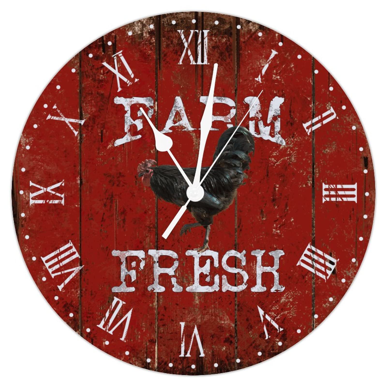 Horloge de cuisine coq vintage déco ferme pour une ambiance campagnarde