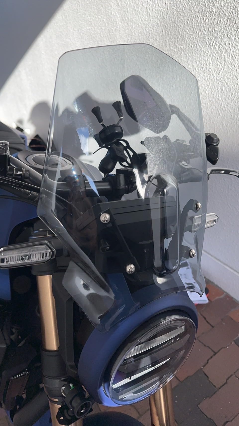Motocykl Przednia Szyba Touring Owiewka przednia Deflektor wiatru pasuje do Ho-n-da CB125R CB300R CB 125R CB 300R 20 2021 2022 2023 (lekki dym)