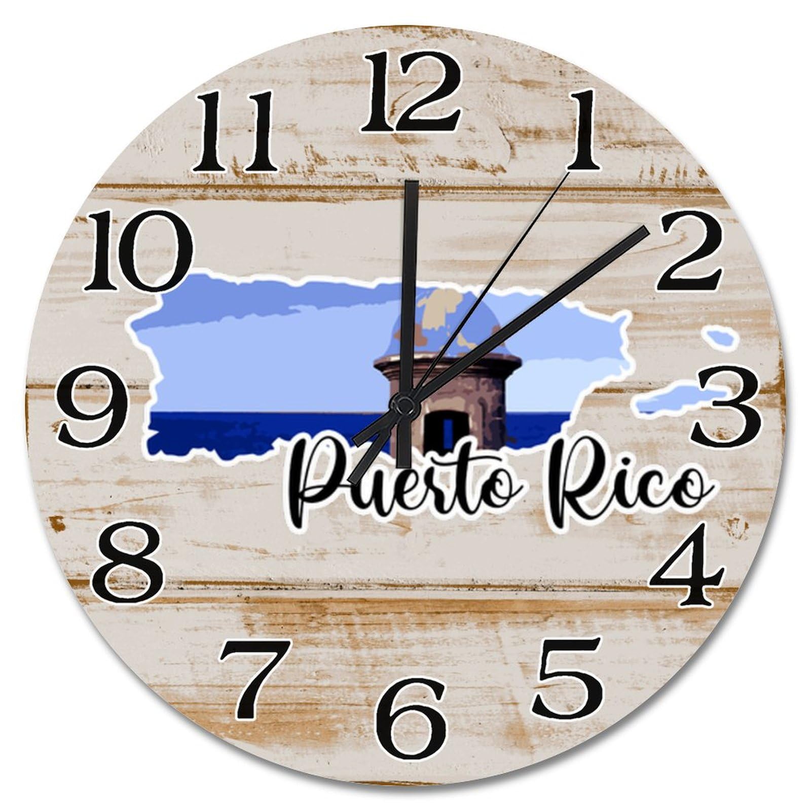 Horloge murale cadeau pour ami étranger carte Puerto 30cm
