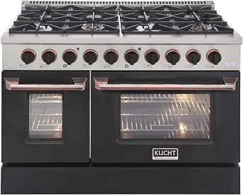 48-Inch Dual Fuel Range with Double Ovens, Convection, and LP-Ready Gas Cooktop
