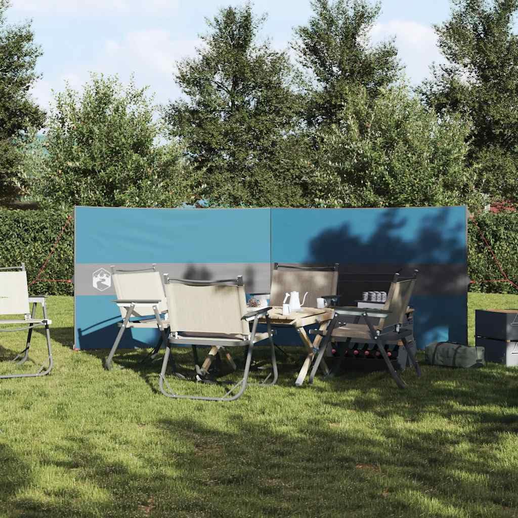 Paravento da campeggio, blu, in poliestere 185T con rivestimento in PU, pieghevole e portatile, con tiranti e picchetti, per spiaggia, tenda, picnic, terrazza, 1