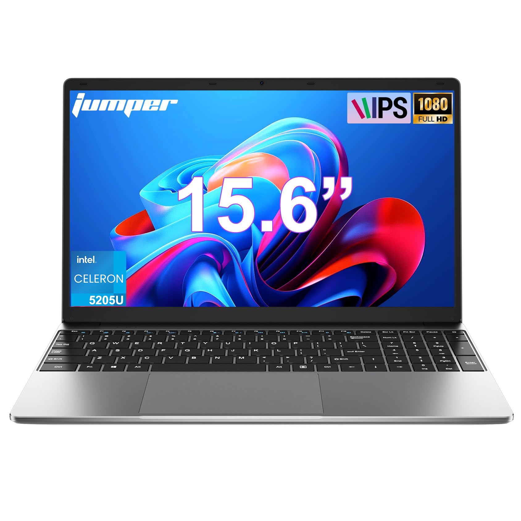 15.6 Inch Laptop with FHD Display, 4GB RAM 128GB Storage Expandable 1TB | Win11 Laptops Computer, Wi-Fi 5, BT4.2, Numpad, Type-C, for Business and Students,Starlight Silver