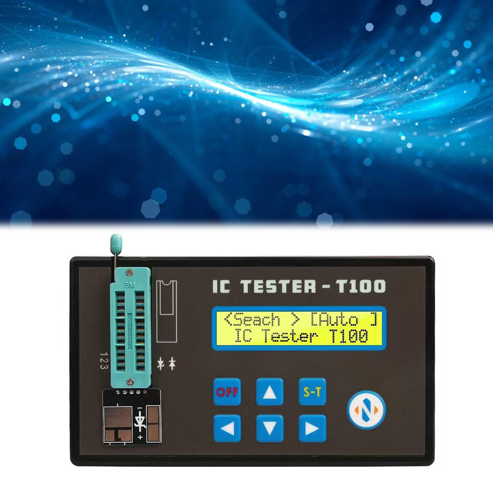 Tester per Circuiti Integrati, Misuratore di Transistor, Tester per Chip IC, con modalità AUTO 5V 3.3V per Optoaccoppiatori Serie 74HC 74LS CD4000 4500.
