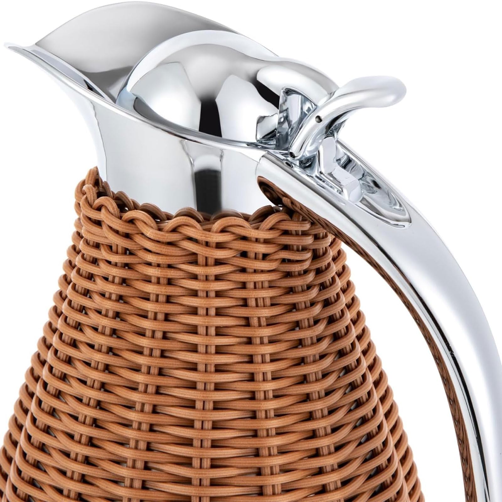 Caraffa Termica Per Caffè In Acciaio Inossidabile, Caraffa Termica Sottovuoto A Doppia Parete, Caraffa Termica In Rattan(Color:1)