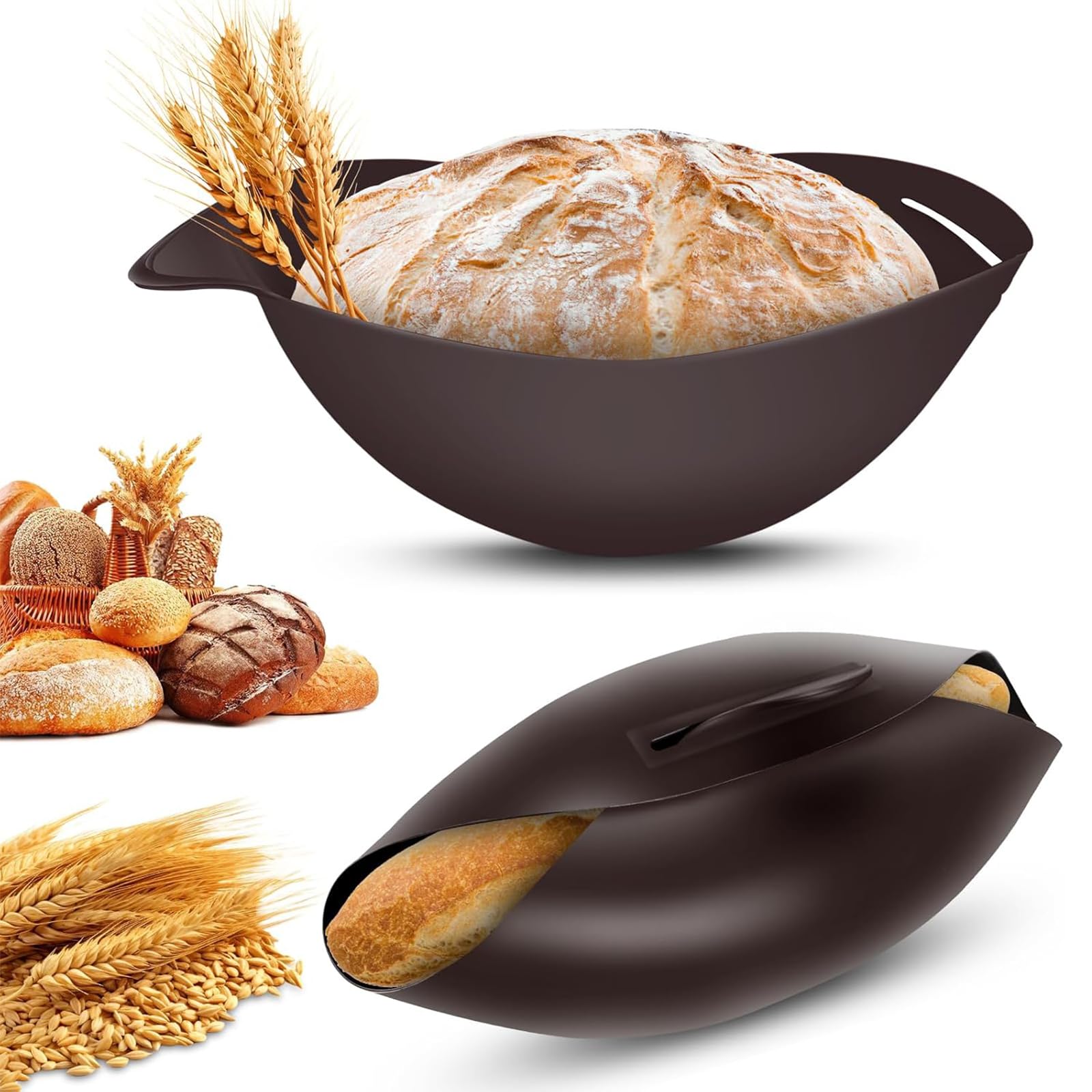 Molde de silicona para pan, Reposteria Molde Silicona, Bizcocho Antiadherente Molde Silicona, Molde para Hornear Ovalado, Apto para hornear pasteles