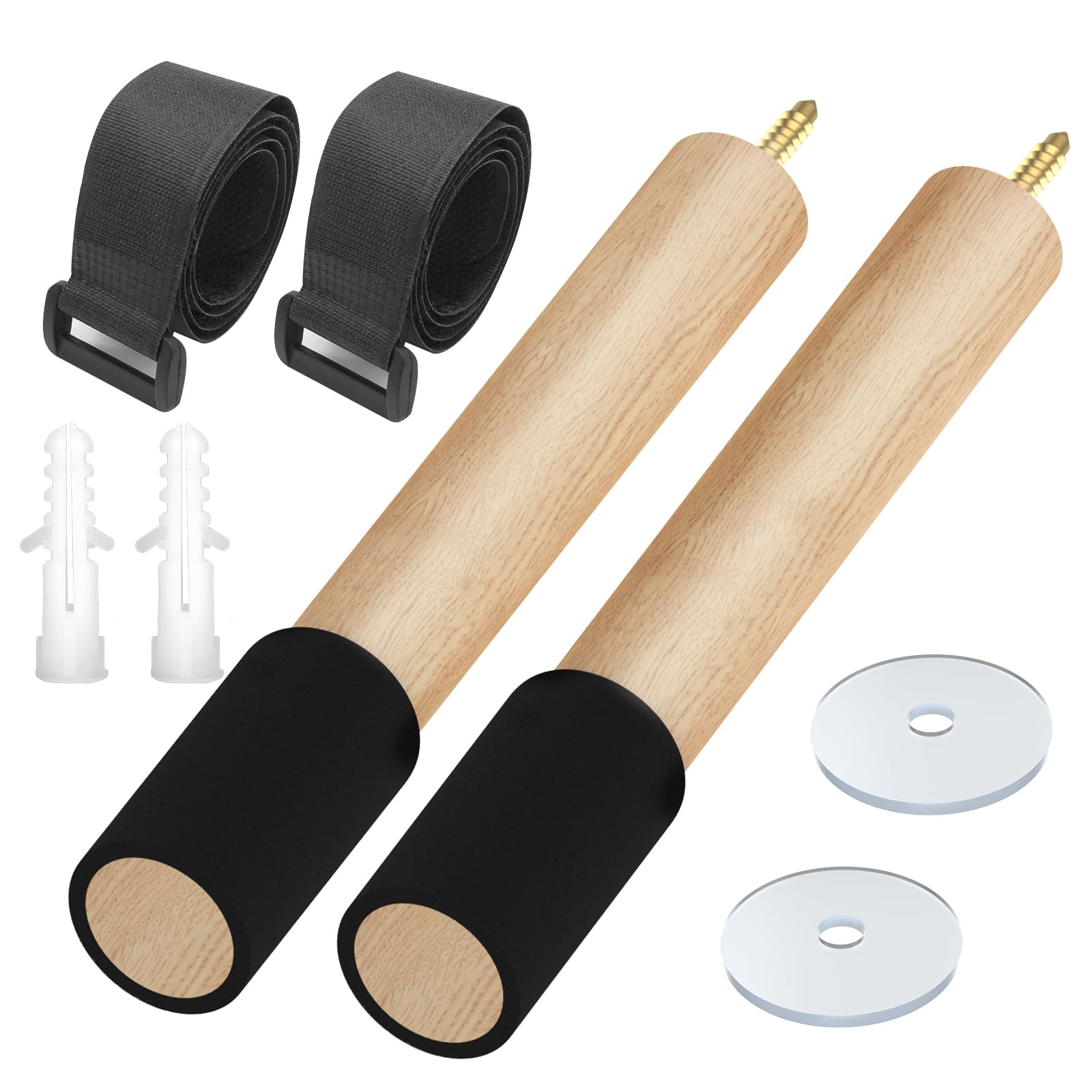 CLOPAE Bicycle Wall Mount Wood, 30 cm Bicycle Mount Wall with 20 kg Load Capacity, Wall Mount Bicycle for Road Bike, MTB and E-Bike