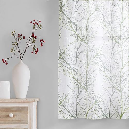 Miniatura 10 de Fmfunctex - Cortinas semitransparentes con estampado de árbol