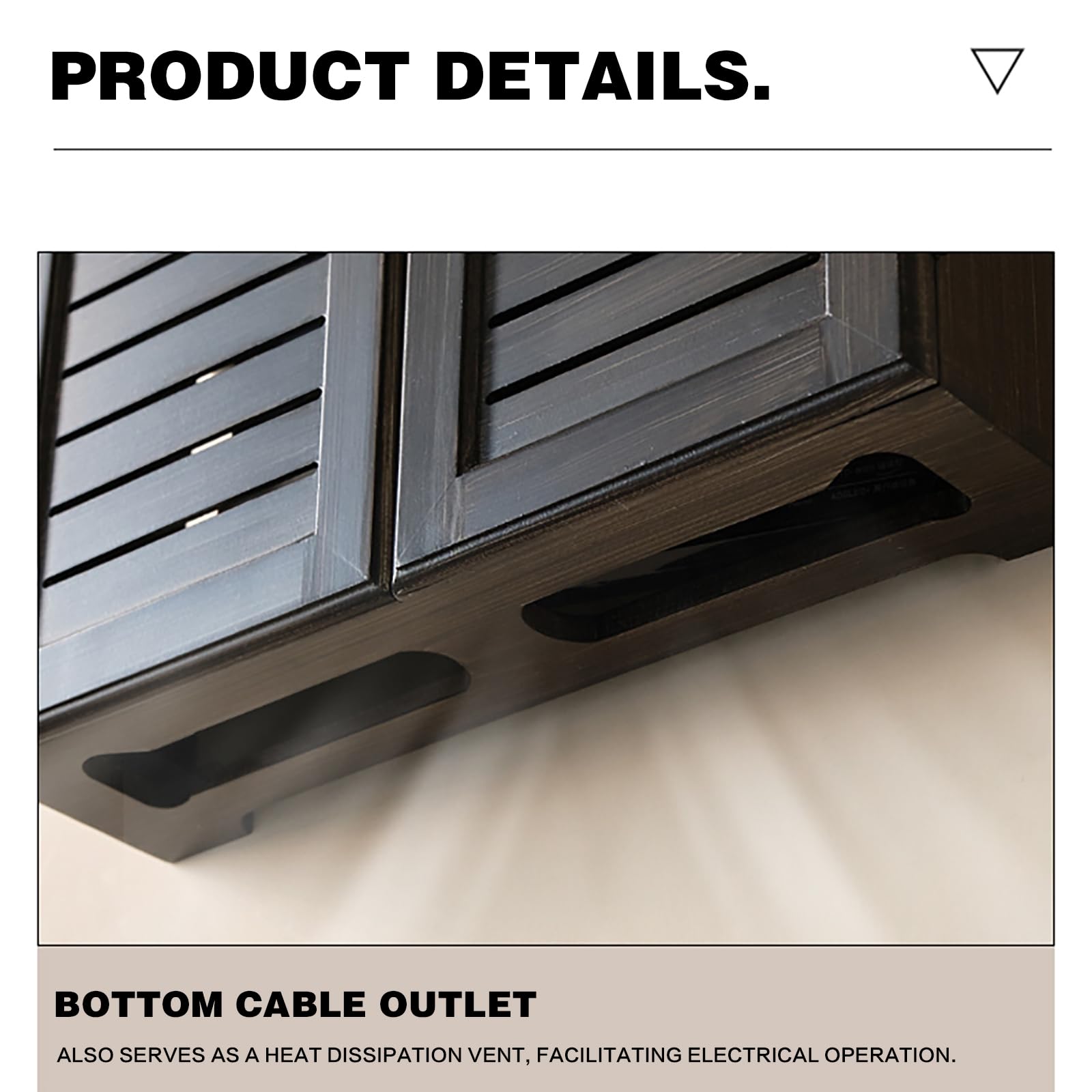 Armoire de rangement murale en bois pour routeur WiFi - Modem décoratif et boîte à câbles - Forte capacité de charge - Design rétro pour la maison et le bureau - 47 x 28 x 9,5 cm