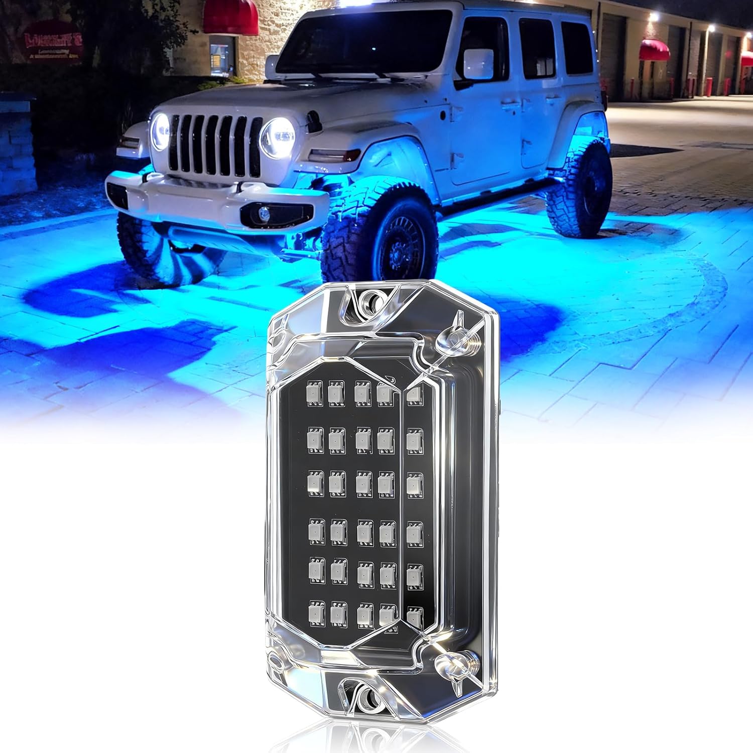 LD DARKEAGLE 1 Pod RGB Rock Lights Replacement Damaged Pod for Full Angle RGB LED Rock Lights 12v Underglow Light Multicolor Waterproof Neon for Jeep Trucks ATV UTV Golf Cart Offroad Pickup RZR SXS