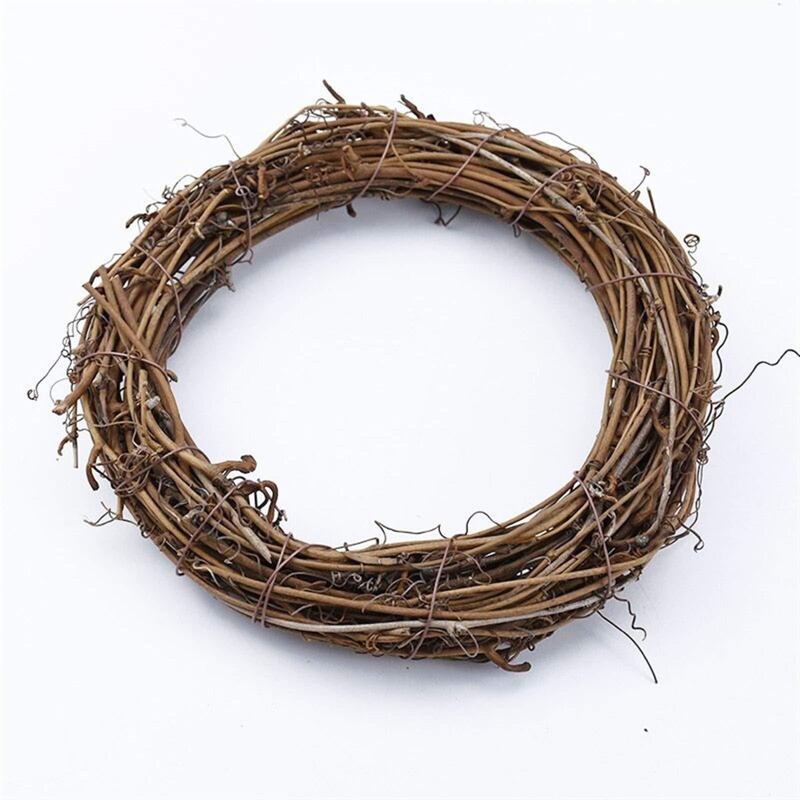 Wieniec bożonarodzeniowy 10 cm/15 cm/20 cm pierścionek rattanowy tanie sztuczne kwiaty girlanda suszony kwiat ramka do dekoracji bożonarodzeniowych w domu DIY wianki kwiatowe, wieniec bożonarodzeniowy